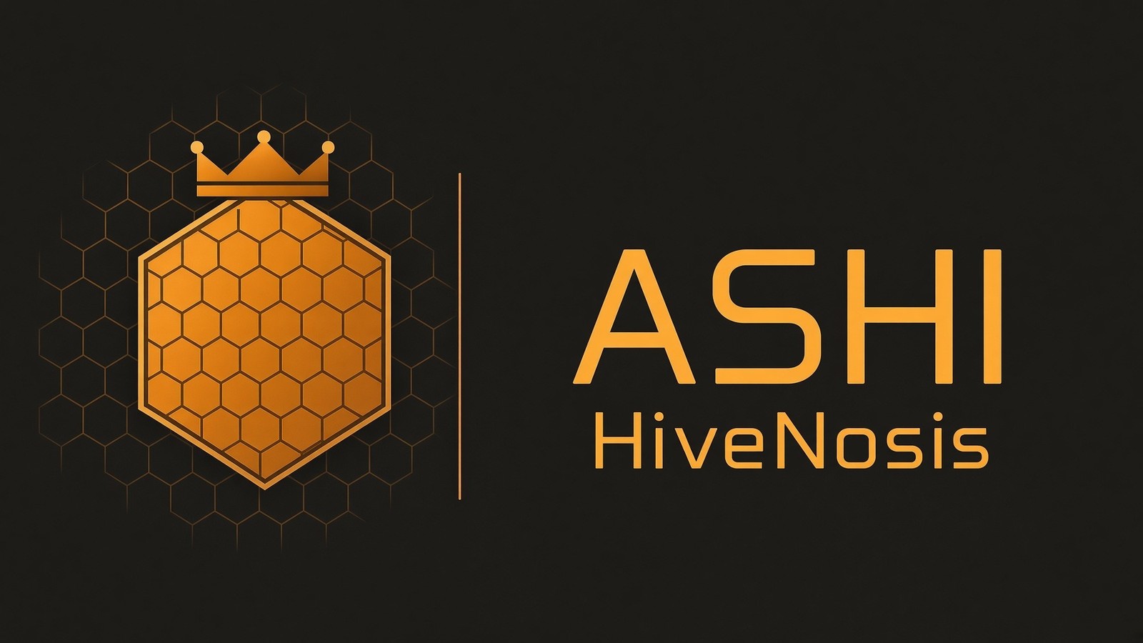 AshI HiveNosis mark: a crowned gold honeycomb hexagon on black, with the wordmark AshI HiveNosis.